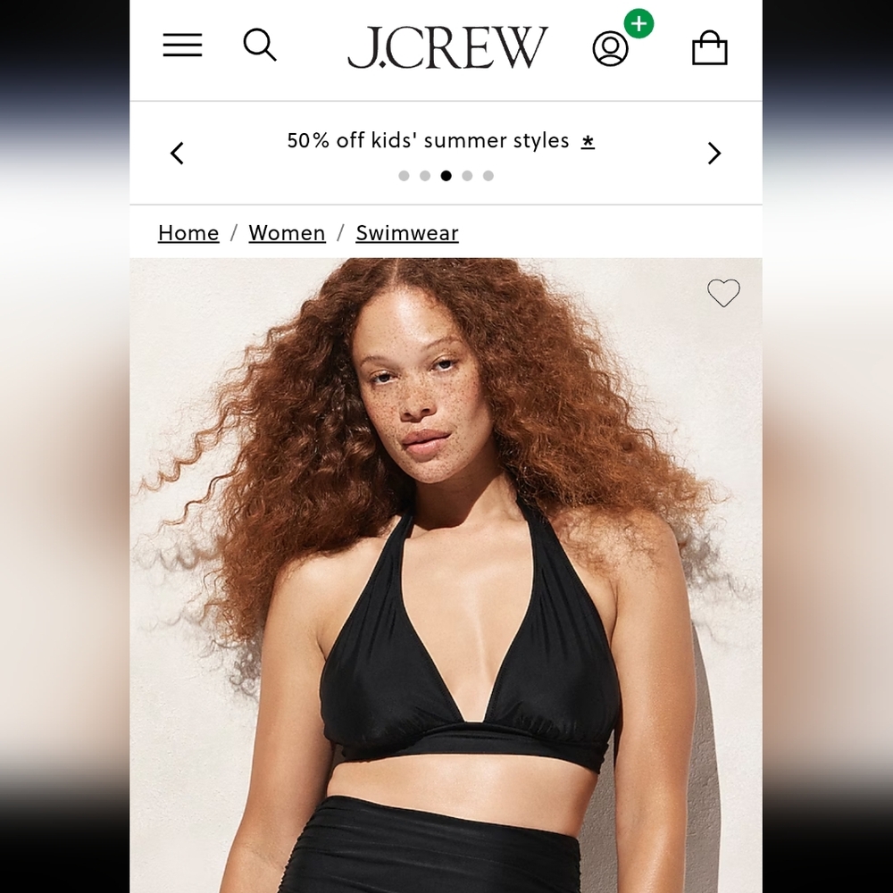 NWT Black Halter Bikini Top
